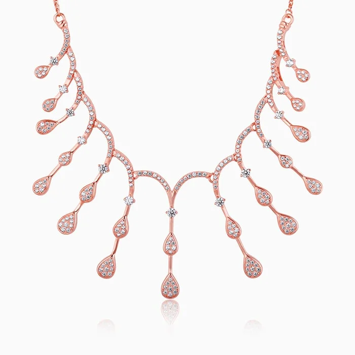 Necklaces and pendants with diamond pendants for a luxurious sparkling effect-Rose Gold Celebration Necklace