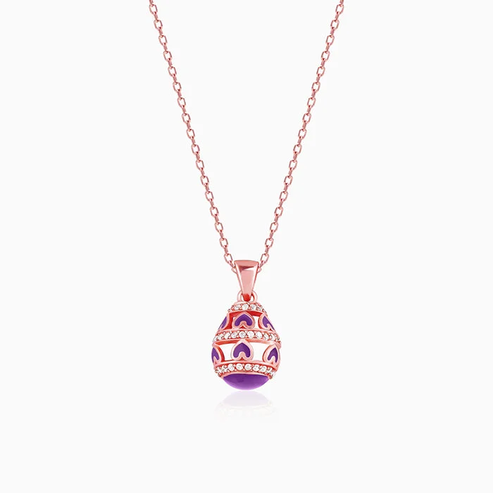 Best necklaces and pendants with personalized coordinates for a special keepsake-Rose Gold Romance in Air Balloon Pendant with Link Chain