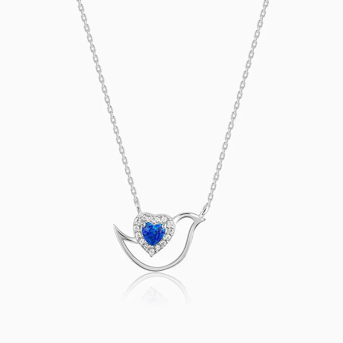 Best necklaces and pendants with gemstone clusters for a bold and colorful effect-Silver Azure Reverie Necklace