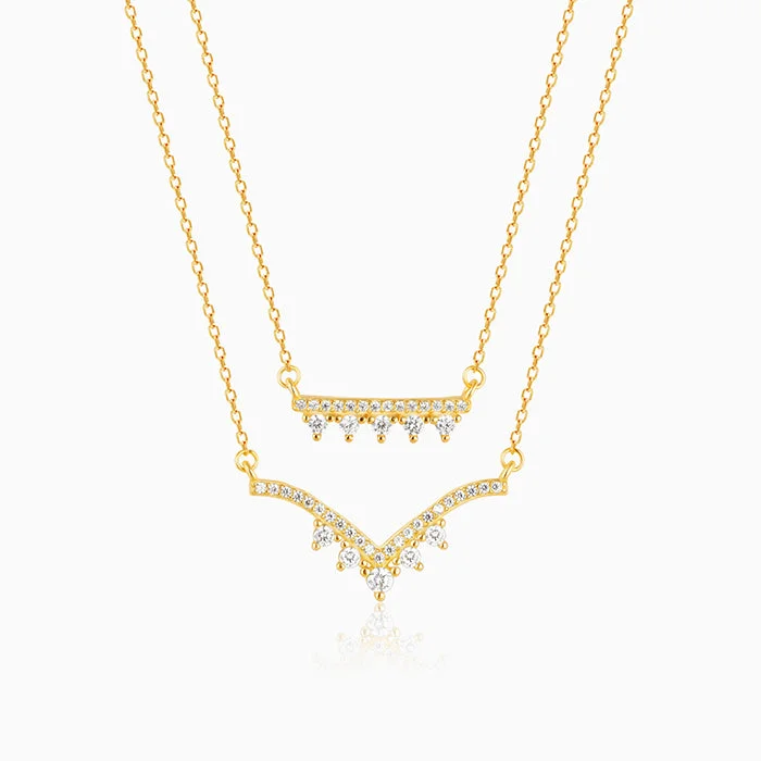 Best necklaces and pendants with art deco elements for a vintage, glamorous design-Golden Glow Layered Necklace