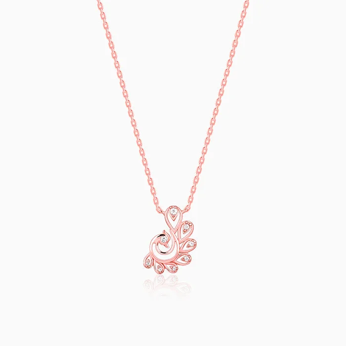 Necklaces and pendants with angel wing motifs for a spiritual, meaningful design-Rose Gold Navilu Necklace