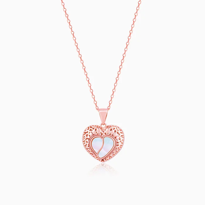 Best necklaces and pendants with matching earrings for a coordinated, elegant look-Rose Gold Footprint Pendant With Link Chain