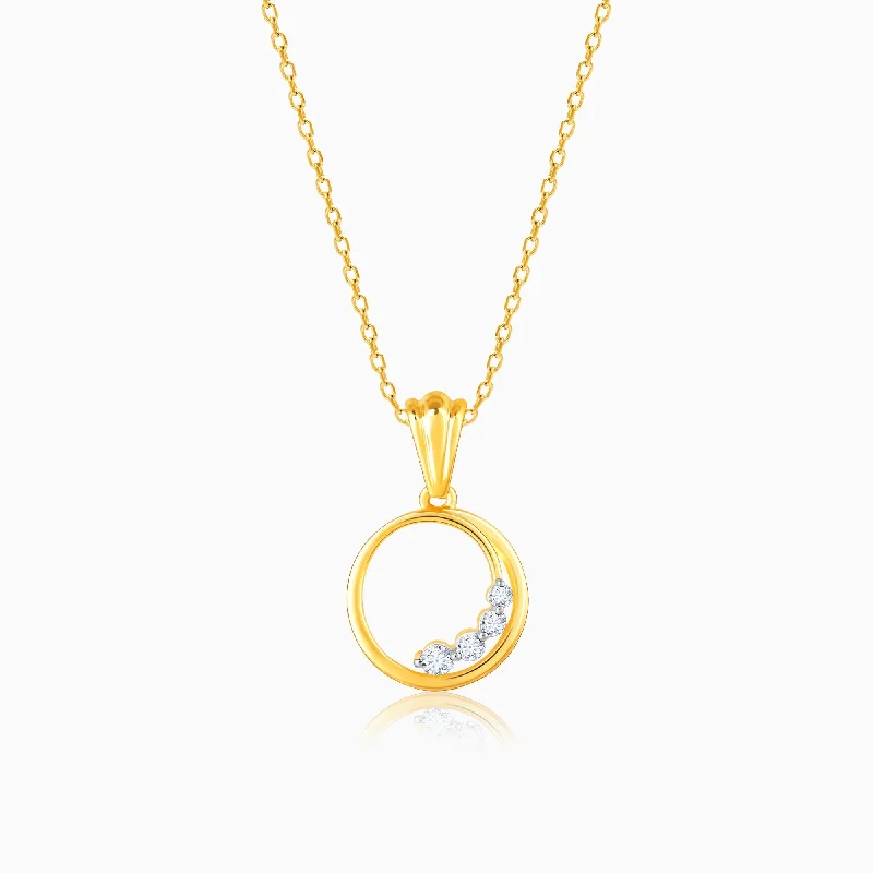 Best necklaces and pendants for everyday wear with minimalist designs-Gold Distant Melody Diamond Pendant