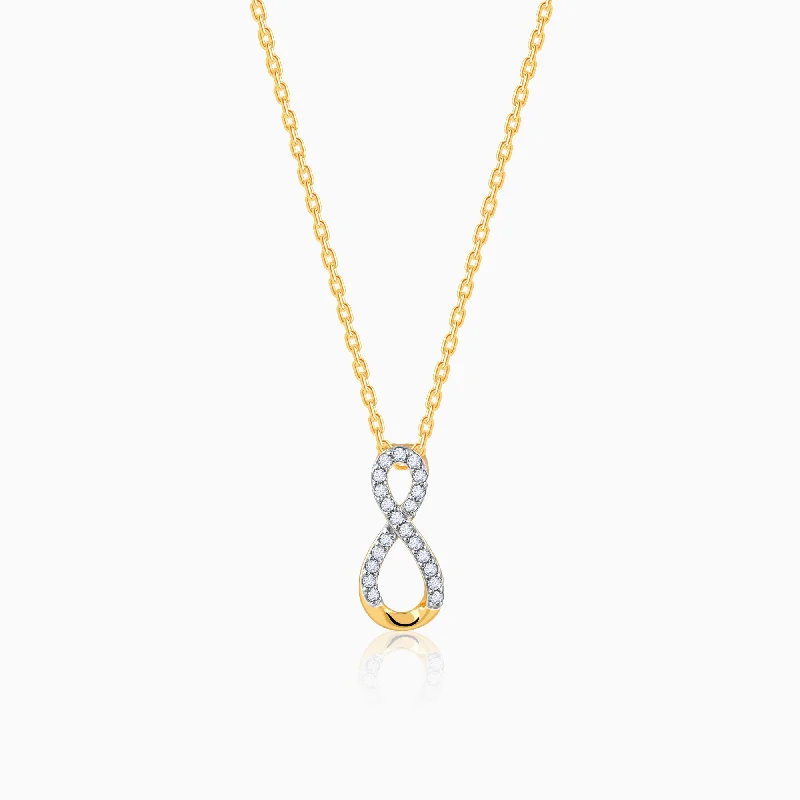 Stunning necklaces and pendants with sapphire gemstones for a luxurious blue hue-Gold Your Infinity Diamond Pendant