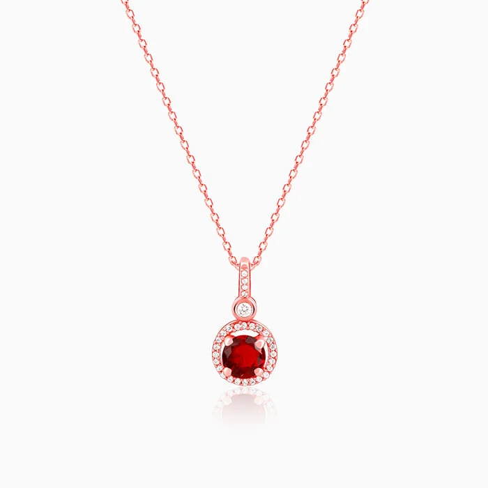 Best necklaces and pendants with oval pendants for a classic, elegant shape-Rose Gold One And Only Pendant With Link Chain