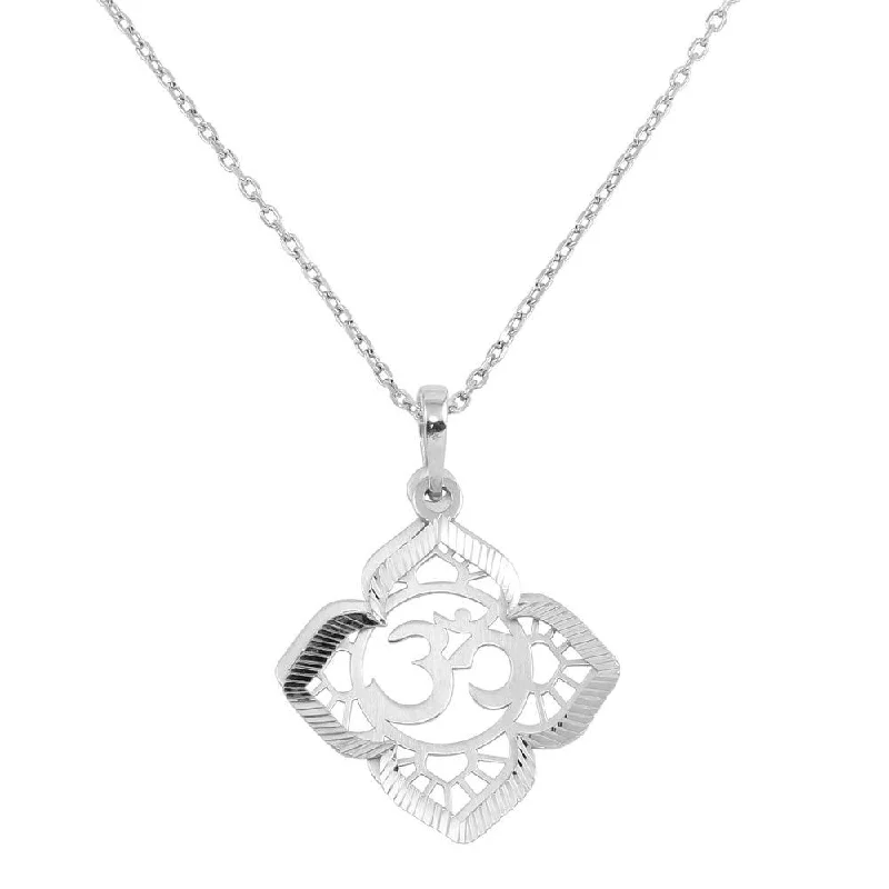 Best necklaces and pendants with infinity hearts for a romantic, eternal symbol-Rhodium Plated 925 Sterling Silver Sahasrara Chakra Necklace - SOP00049