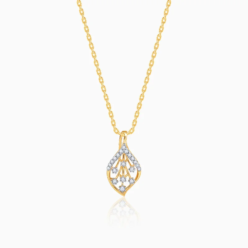 Stunning necklaces and pendants with sapphire gemstones for a luxurious blue hue-Gold Verdure Diamond Pendant