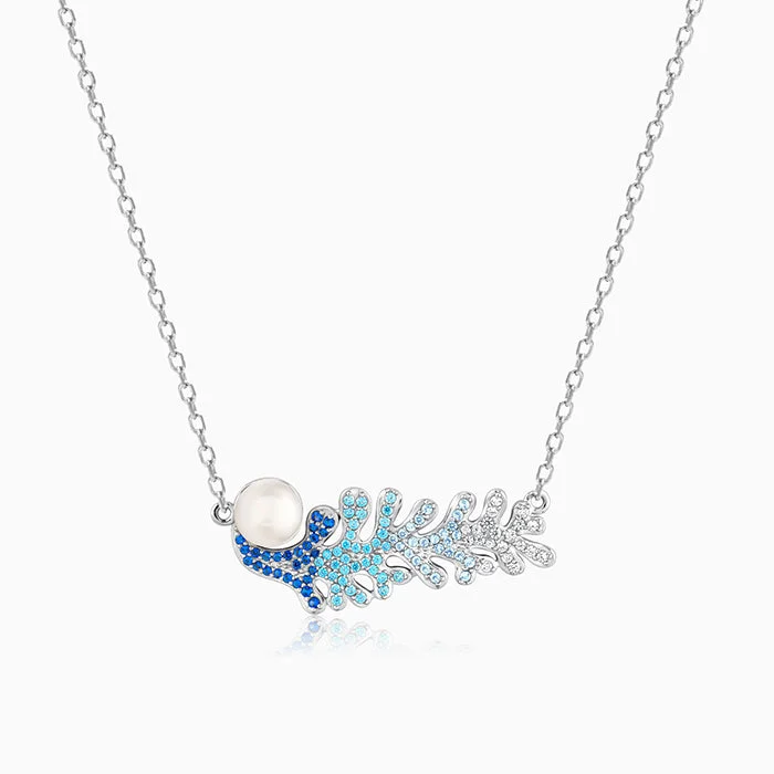 Beautiful necklaces and pendants with tree branch motifs for a nature-inspired design-Silver Ombre In Blue Necklace