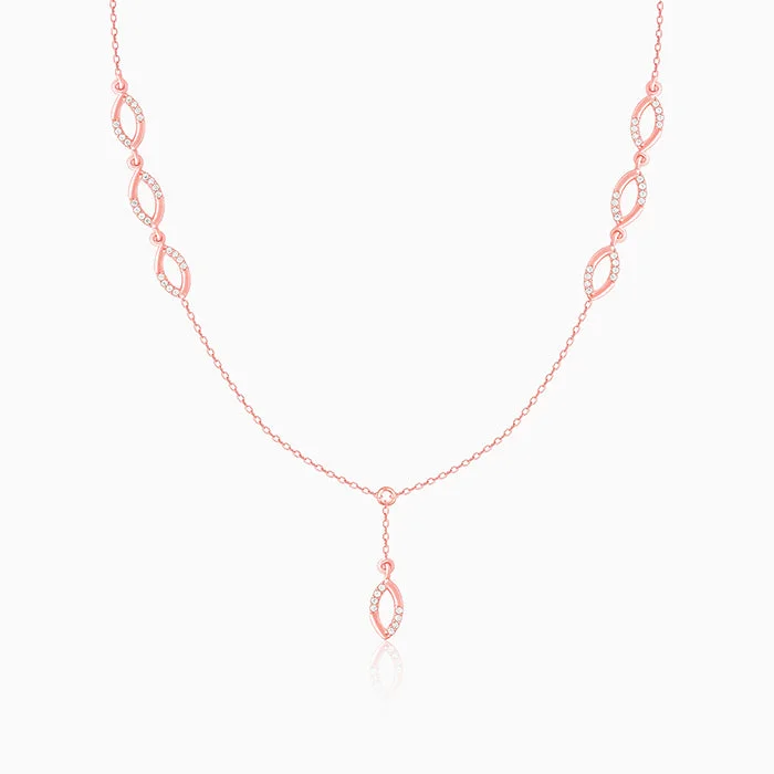 Necklaces and pendants with infinity love symbols for an eternal, romantic gesture-Rose Gold Regal Radiance Necklace