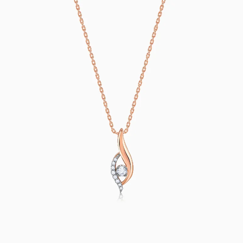 Best necklaces and pendants with minimalist pendants for a sleek, understated look-Rose Gold Gaze Diamond Pendant