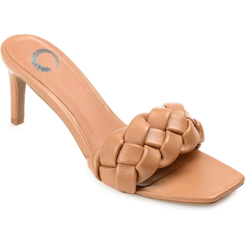 Trendy sandals for women with gladiator style and buckle details for flair-Journee Collection Womens Square toe Kitten heel Heels