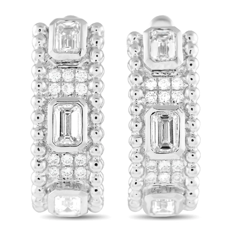 Heavy Duty Drop Earrings for Durability -LB Exclusive 18K White Gold 2.25ct Diamond Earrings AER-19786