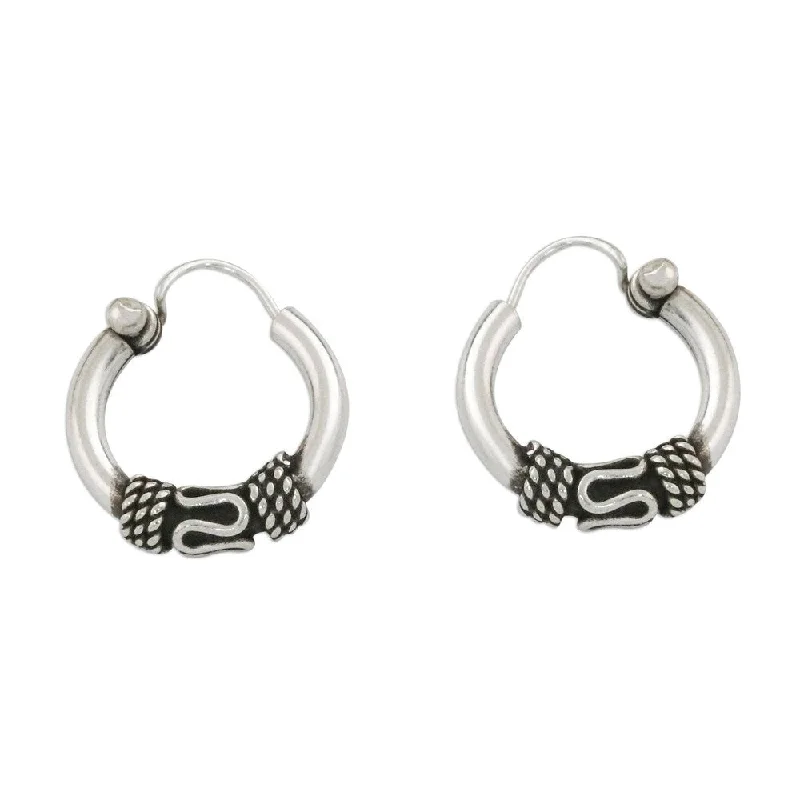 Punk Drop Earrings with Spikes -NOVICA Handmade Sterling Silver 'Thai Flair' Earrings (Thailand) - 0.5