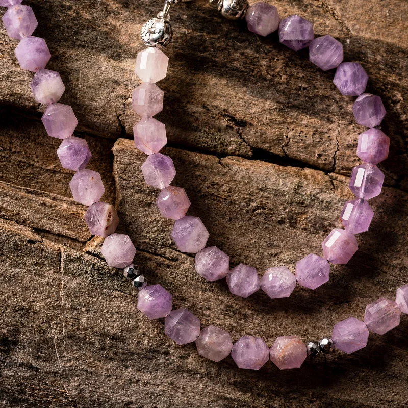 Bracelets with star sapphire for unique shine -Lavender Jade Energy Prism Necklace or Bracelet