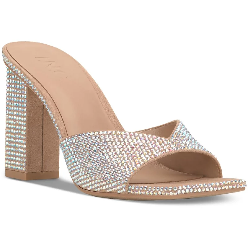 Trendy sandals for women with gladiator-inspired design and flat soles for chic wear-INC Womens Belle Sequined Slip-On Heels