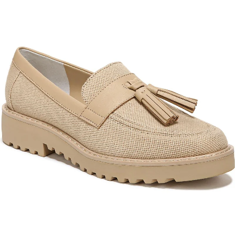 Casual sandals for women with buckle details and comfortable footbed for support-Franco Sarto Womens Carolynn 9 Tassle Slip On Loafer Heels