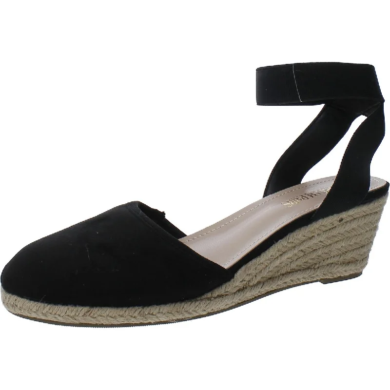 Stylish sandals for men with leather straps and durable rubber soles-Dream Pairs Womens Amanda Faux Suede Espadrille Wedge Heels