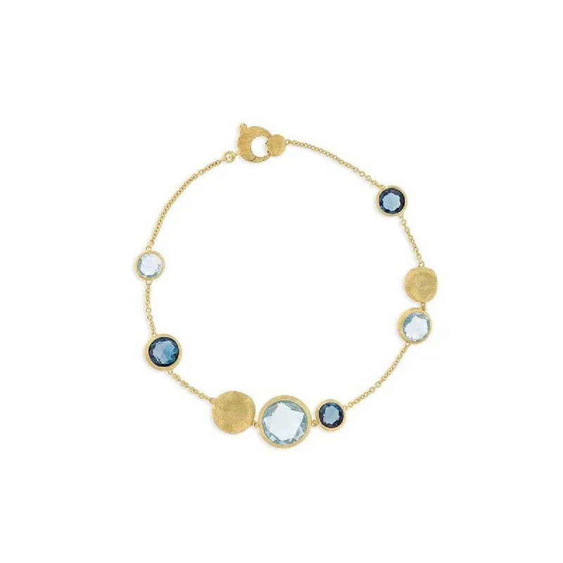 Bracelets with pave ruby for dazzling sparkle -Marco Bicego Jaipur Color Mixed Blue Topaz Bracelet