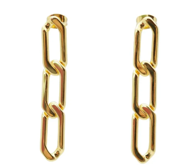 Short Drop Earrings for Subtle -Link Chain Earrings