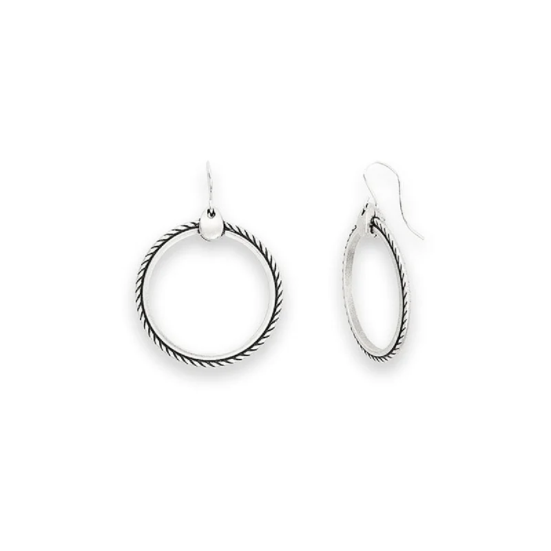 Hypoallergenic Drop Earrings for Sensitive -Flat Rope Hoop Earrings