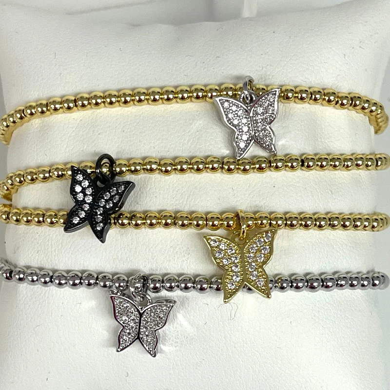 Bracelets with adjustable chains for perfect fit -Tiny Little Favorite Butterfly Bracelet