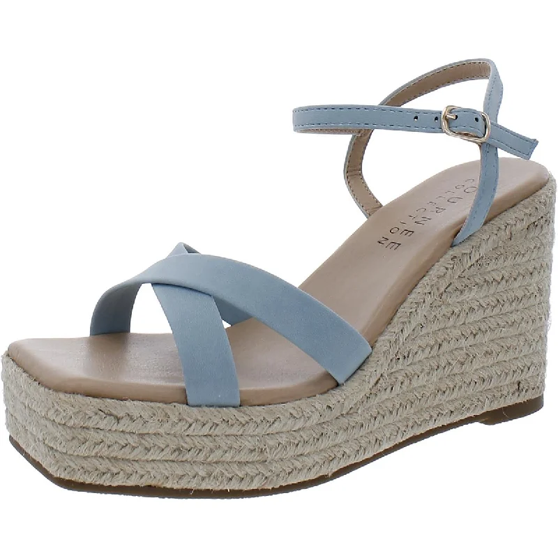 Summer sandals for women with breathable design and comfortable fit-Journee Collection Womens Raniya Faux Suede Buckle Espadrille Heels