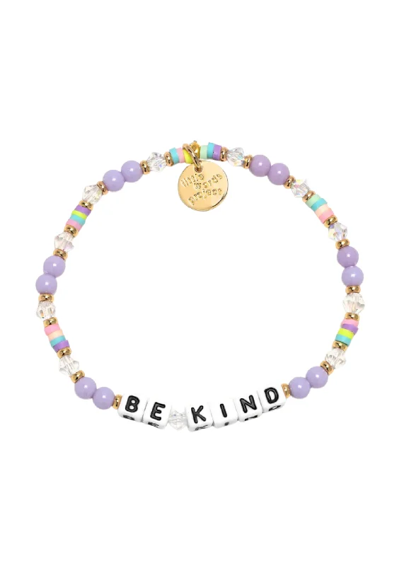 Bracelets with black diamond for bold edge -LITTLE WORDS BRACELET - BE KIND