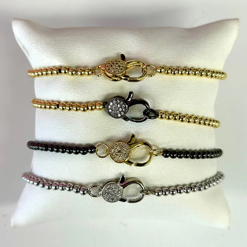 Thin bangles perfect for layering multiple styles -Perfect Clasp Bracelet