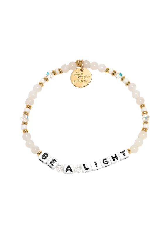 Bangles with labradorite stones for mystic flash -LITTLE WORDS BRACELET - BE A LIGHT