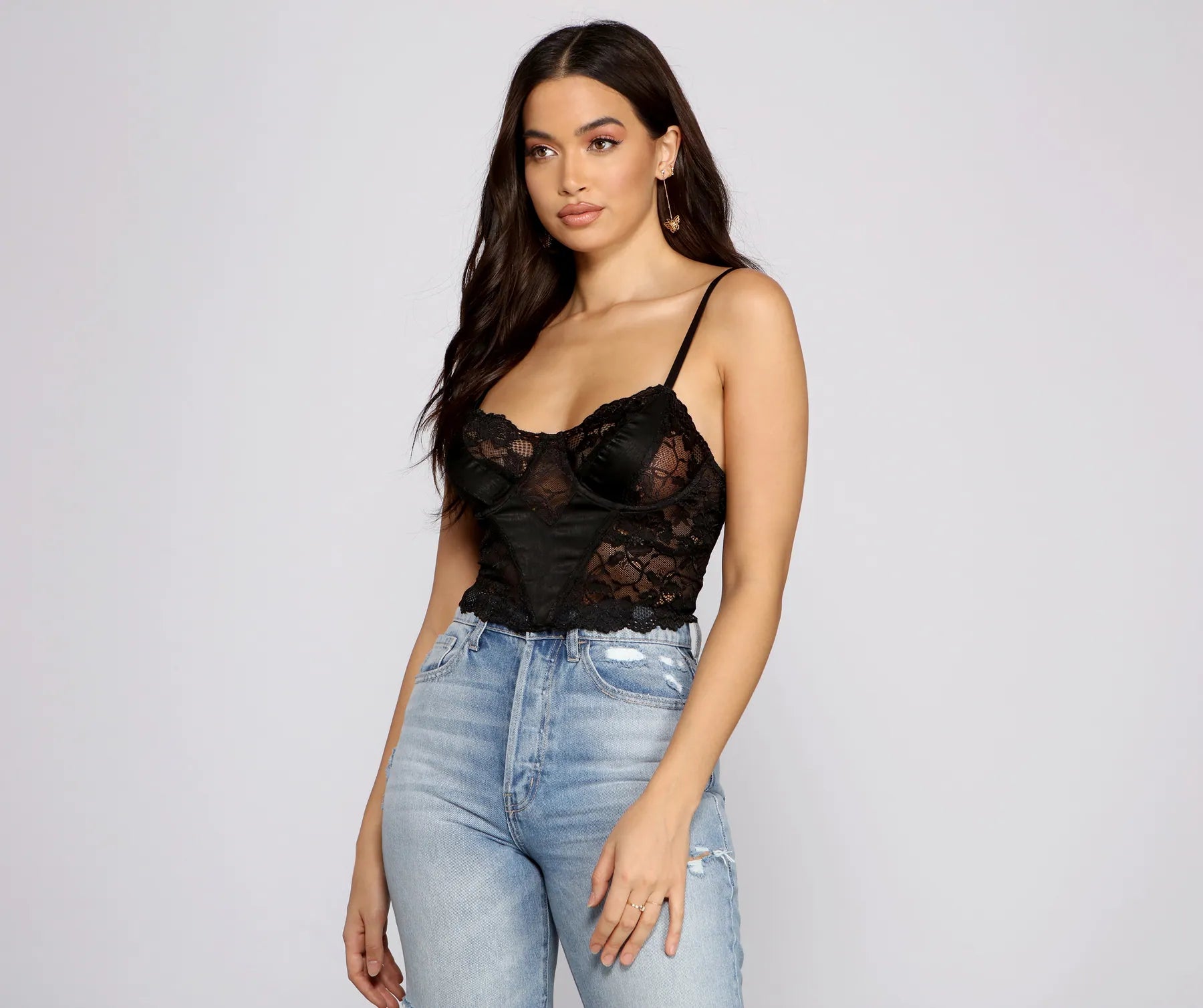 Racerback crop top for women with sleek design and athletic feel-Lace Be Real Crop Top