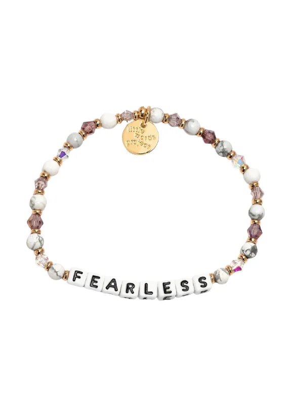 Rose gold bracelets with sleek minimalist designs -LITTLE WORDS BRACELET - FEARLESS