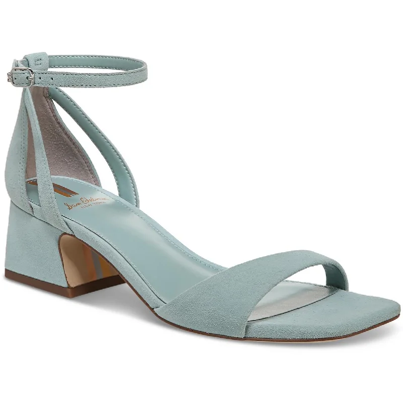 Stylish sandals for women with metallic accents and sleek, minimalist style-Sam Edelman Womens Wilson Buckle Square Toe Heels