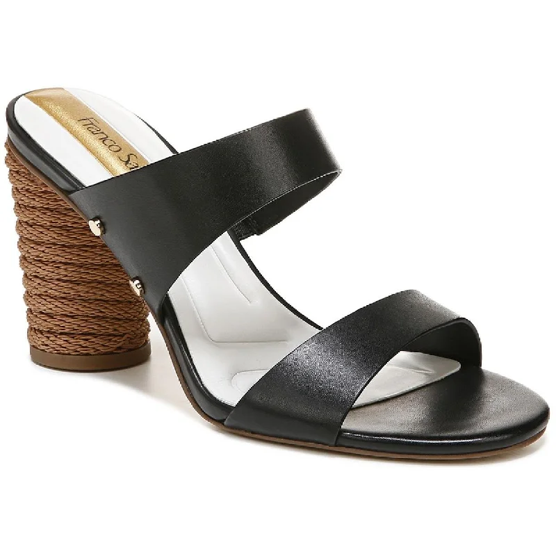 Comfortable sandals for women with extra padding and wide fit options-Franco Sarto Womens Olas Leather Slide Heels