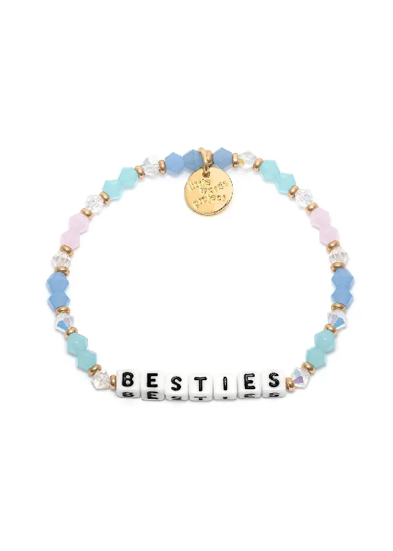 Bangles with bold onyx stones for contrast -LITTLE WORDS BRACELET - BESTIES