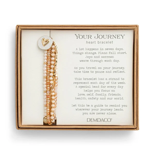 Bangles with natural amber for warm glow -Your Journey Love Bracelet - Champagne