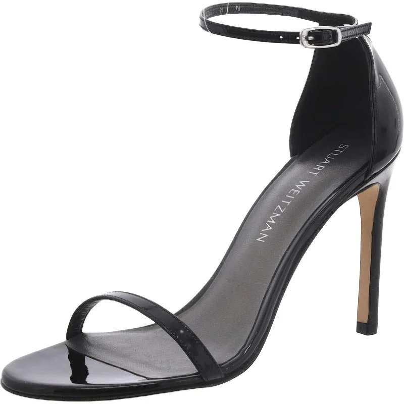 Comfortable sandals for men with breathable design and slip-on convenience for easy wear-Stuart Weitzman Womens Patent Ankle Strap Heels