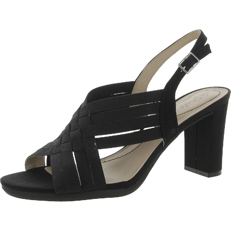 Casual sandals for women with wide straps and flat sole for relaxed fit-LifeStride Womens Amy Solid Ankle Strap Heels