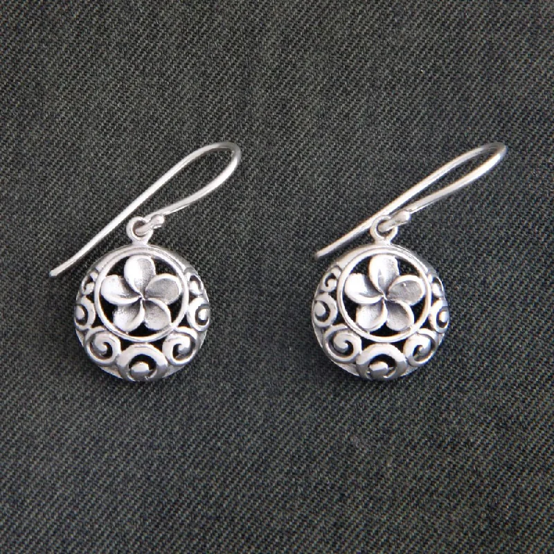 Drop Earrings for Work Attire -Handmade Sterling Silver 'Loyal Promise' Earrings (Indonesia) - 1.2L*0.5W