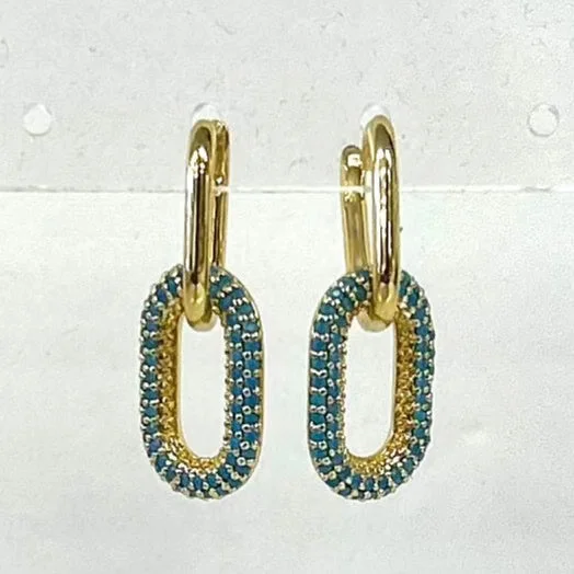 Gold/Turquoise CZ