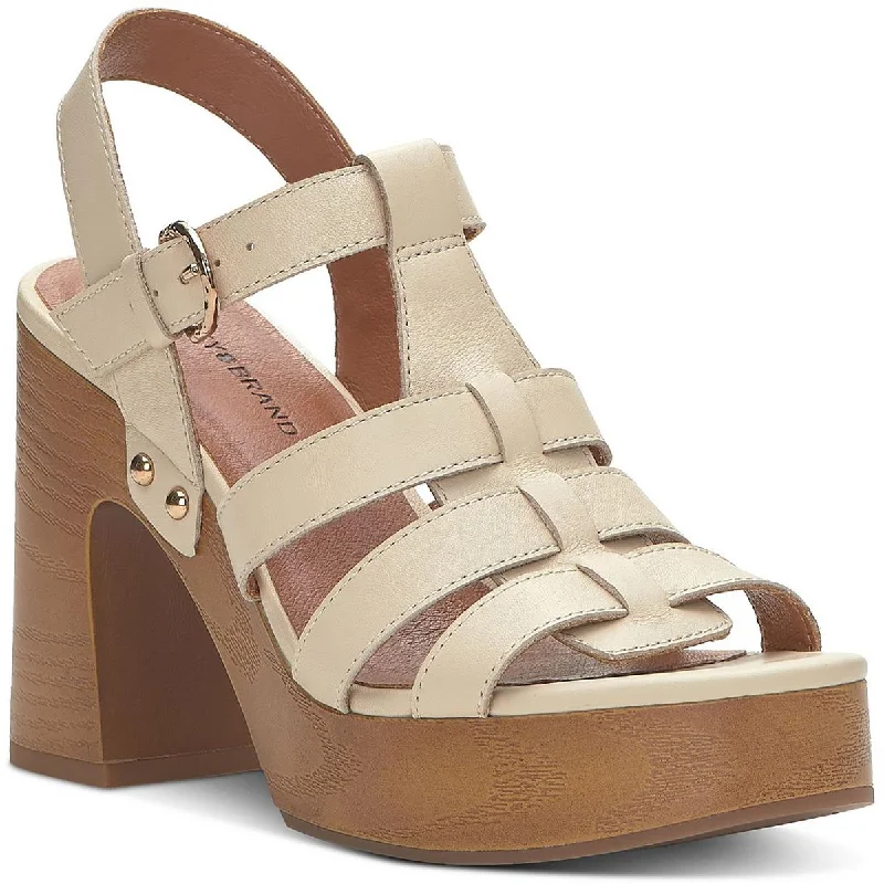 Trendy sandals for women with gladiator-inspired design and flat soles for chic wear-Lucky Brand Womens Imana Leather Ankle Strap Heels