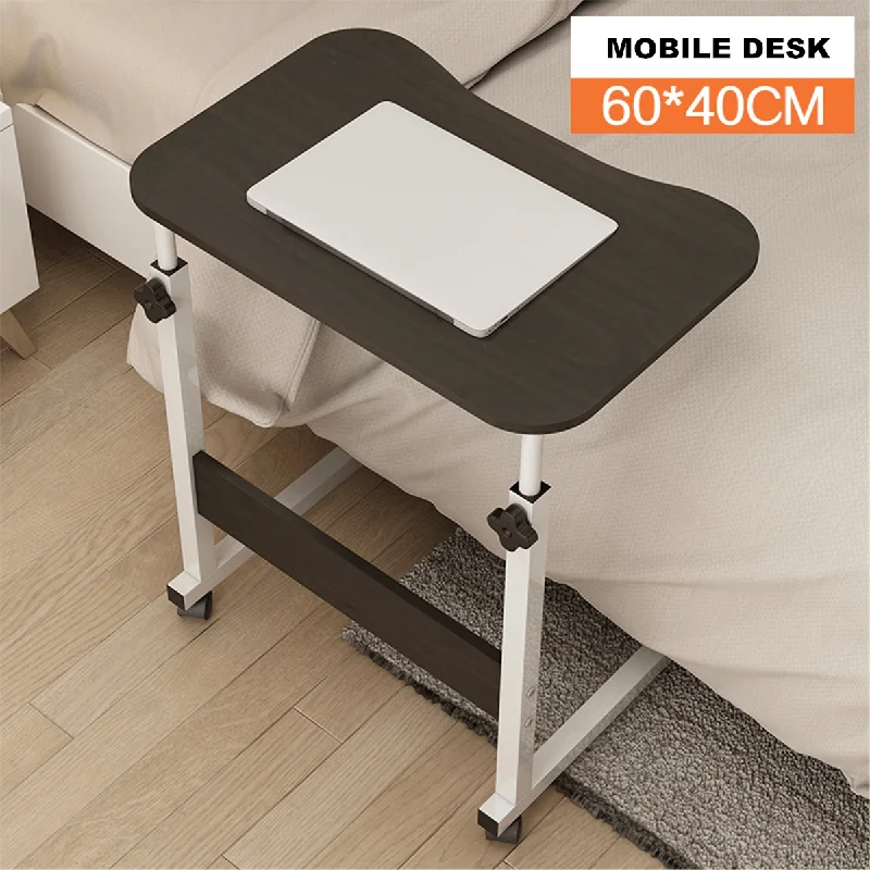 Trendy sandals for men with suede straps and minimalistic design for everyday wear-Adjustable Computer Laptop Desk Simple Mobile Lifting Laptop Table with Wheels Wood Laptop Table beside Bed Sofa