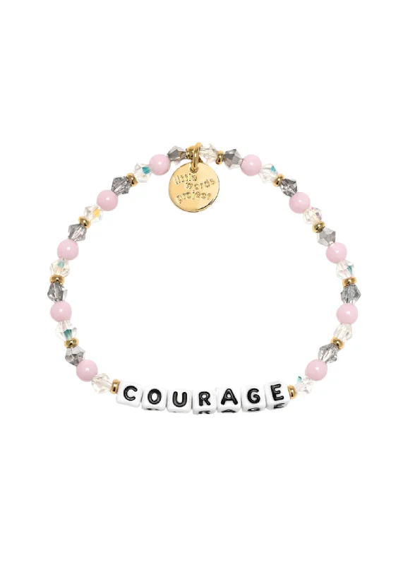 Bracelets with garnet stones for deep red -LITTLE WORDS BRACELET - COURAGE