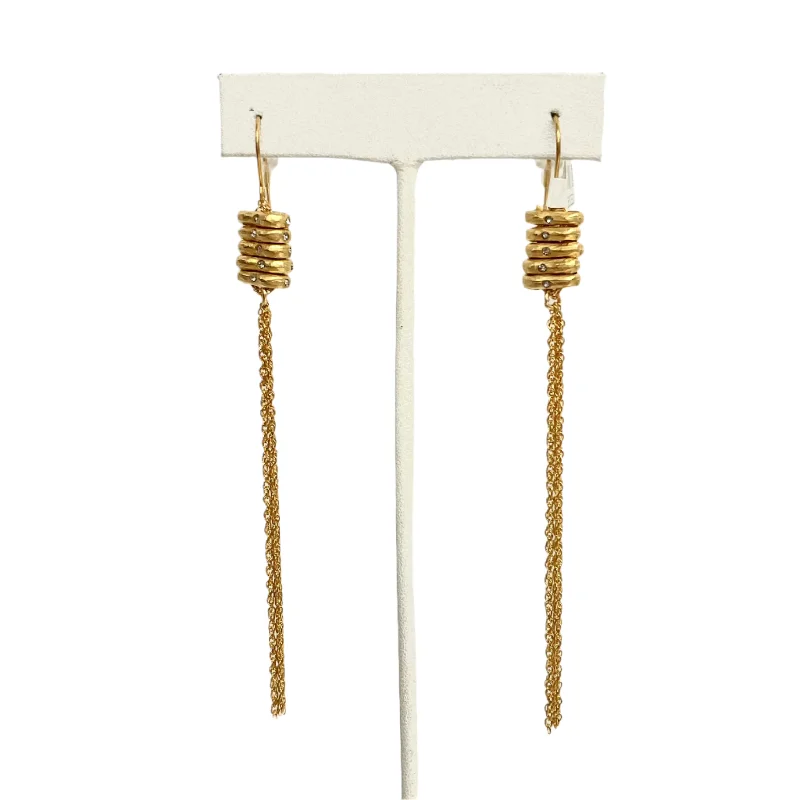 Maximalist Drop Earrings for Bling -Long Tassel And Crystal Earrings