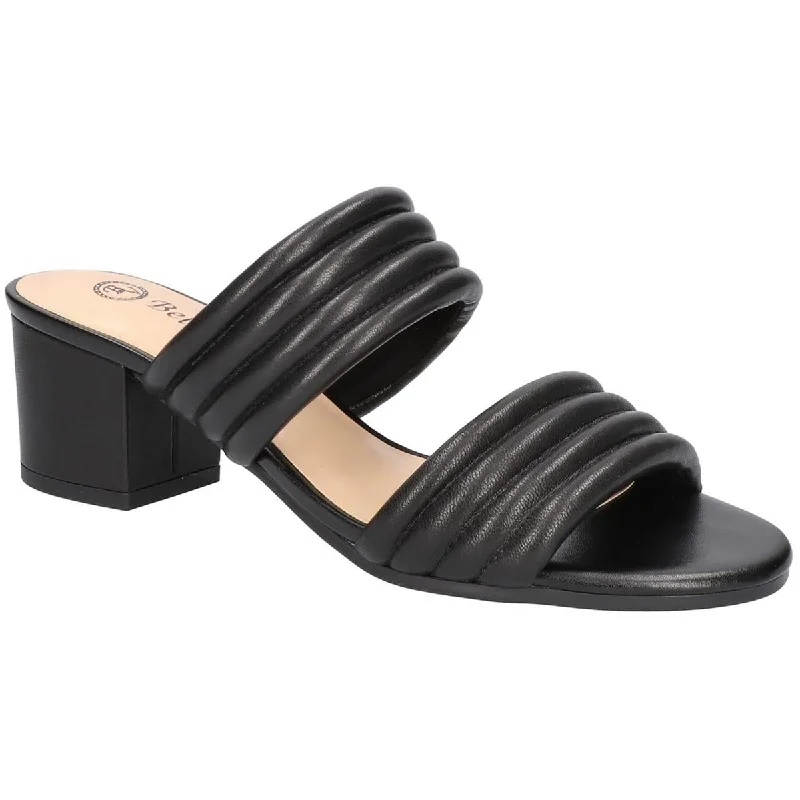 Comfortable sandals for women with padded straps and soft footbed for long wear-Bella Vita Womens Georgette  Mules Leather Heels