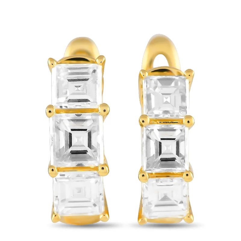 Drop Earrings for Prom Night -LB Exclusive 18K Yellow Gold 1.35ct Diamond Earrings AER-19904-Y