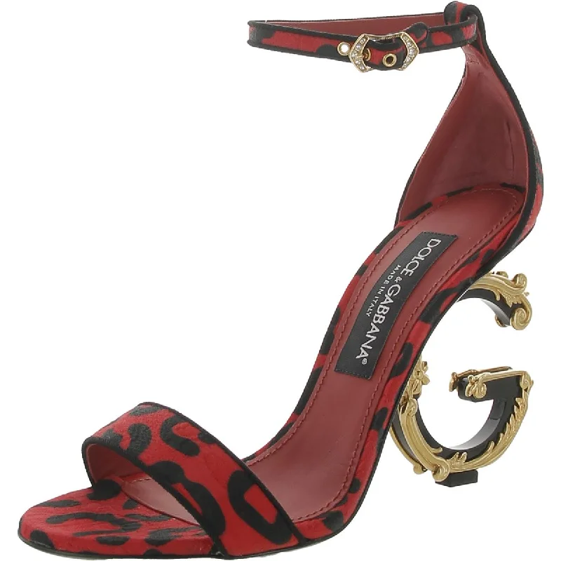 Casual sandals for women with flat soles and comfortable fit for everyday wear-Dolce & Gabbana Womens Keira Ankle Strap Heels