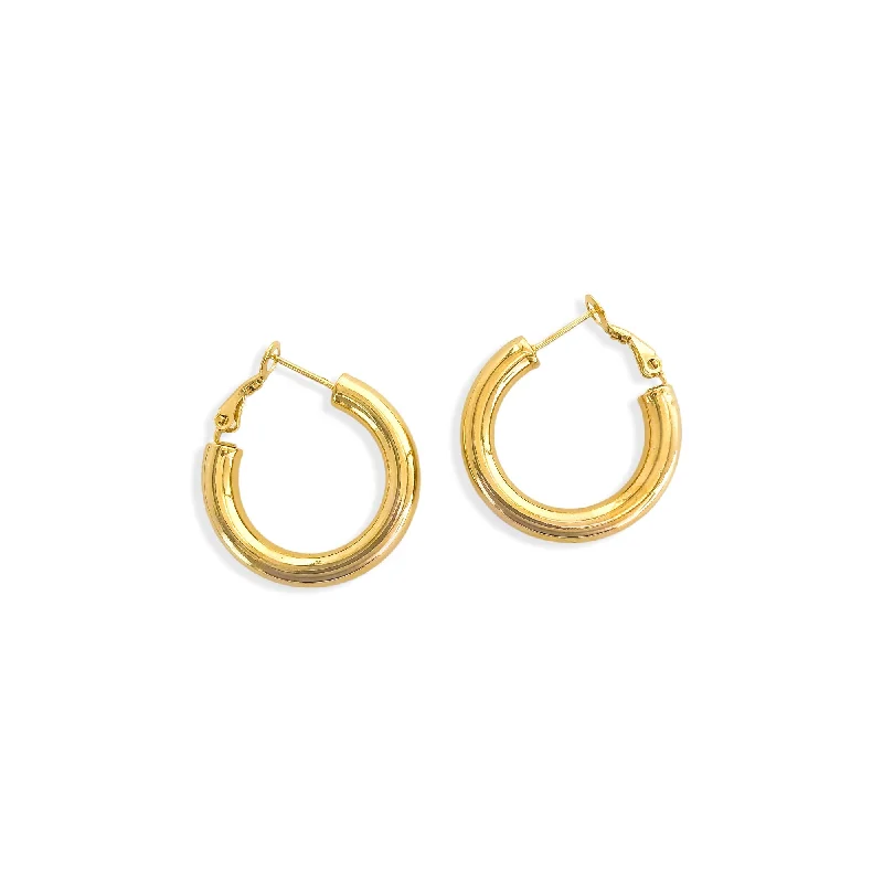 Drop Earrings for Evening Gown -Thick Hoop Lever-Back Earrings