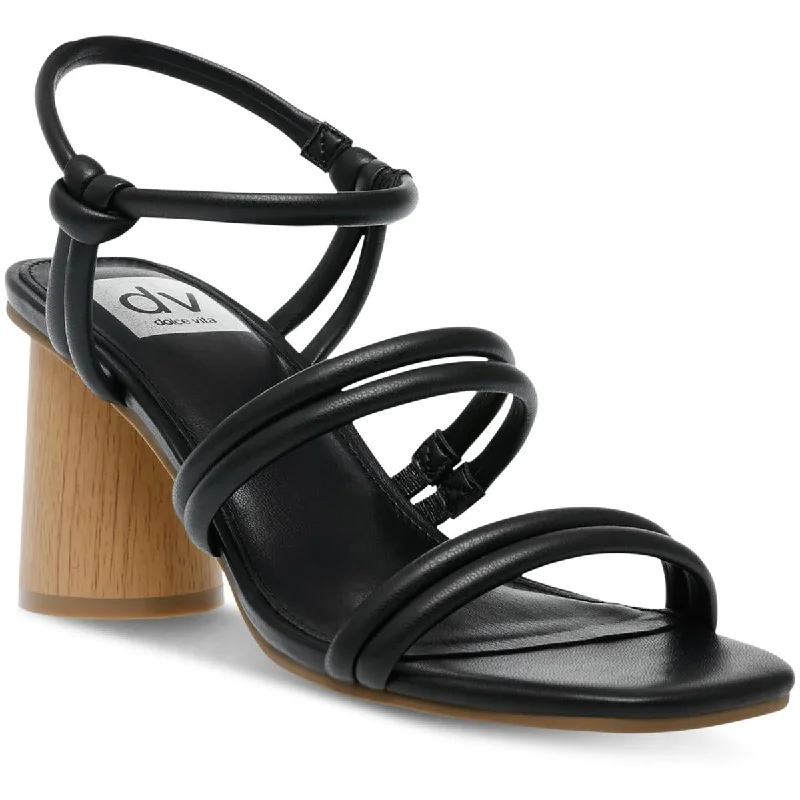 Stylish sandals for women with thick straps and chic buckle details for casual outfits-DV By Dolce Vita Womens Frisbee Faux Leather Slip-On Heels