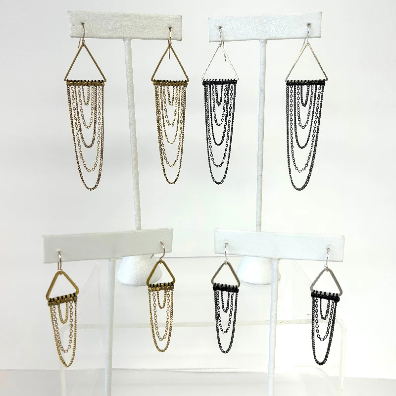 Tarnish Resistant Drop Earrings for Longevity -Fancy Chain Earrings