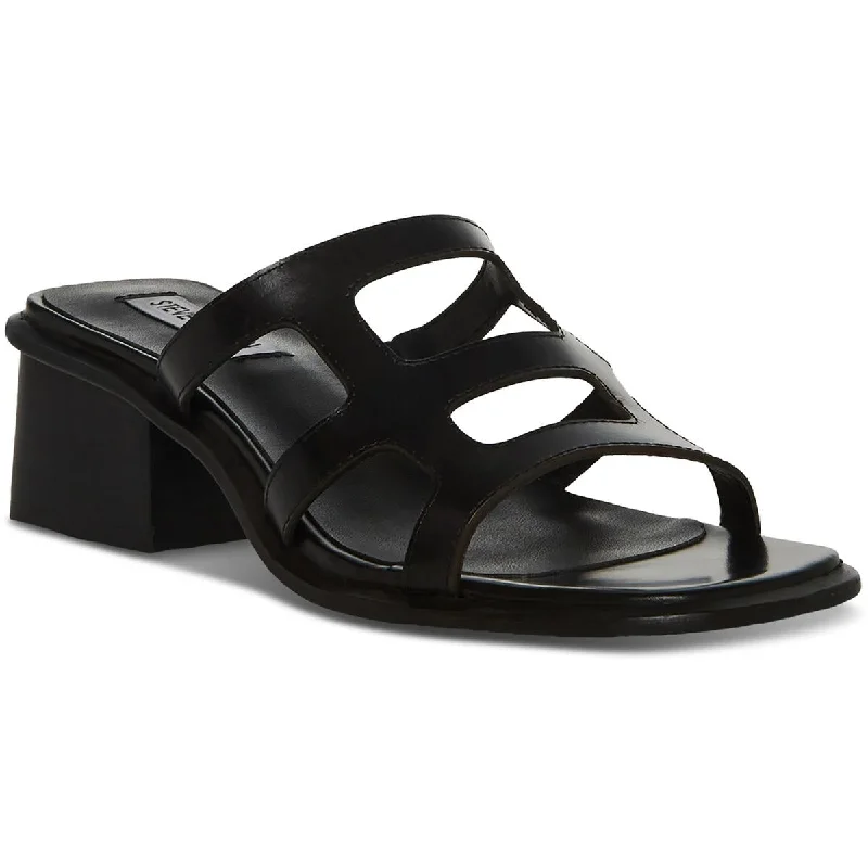 Stylish sandals for men with leather straps and trendy buckle design for versatile looks-Steve Madden Womens Princess Leather Slip On Heels